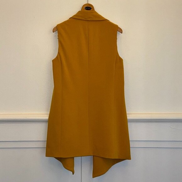 Anne Klein Mustard Yellow Ponte Longline Vest – Women’s Structured Layer L - Picture 2 of 6